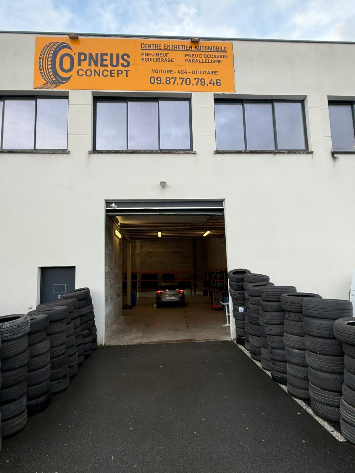 Centre O'Pneus Concept depuis l'extérieur